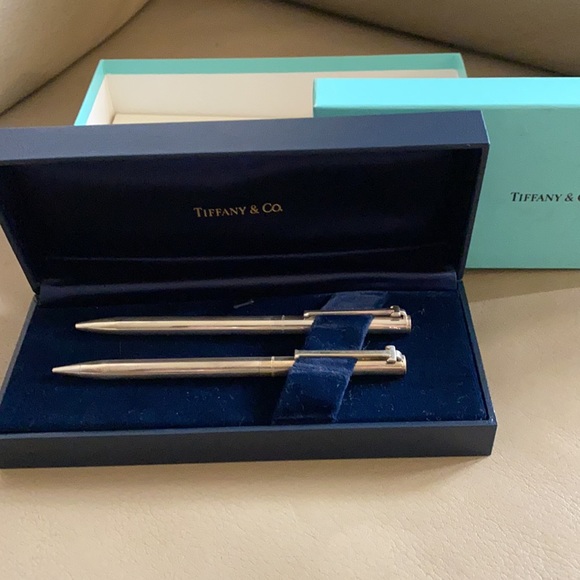 GR8 GRAD,RETIRE,PROMOTED,sign marriage GIFTTiffany vintage silver pen&pencil set - Picture 1 of 12